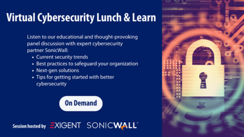 SonicWall cybersecurity panel on demand exigent technologies